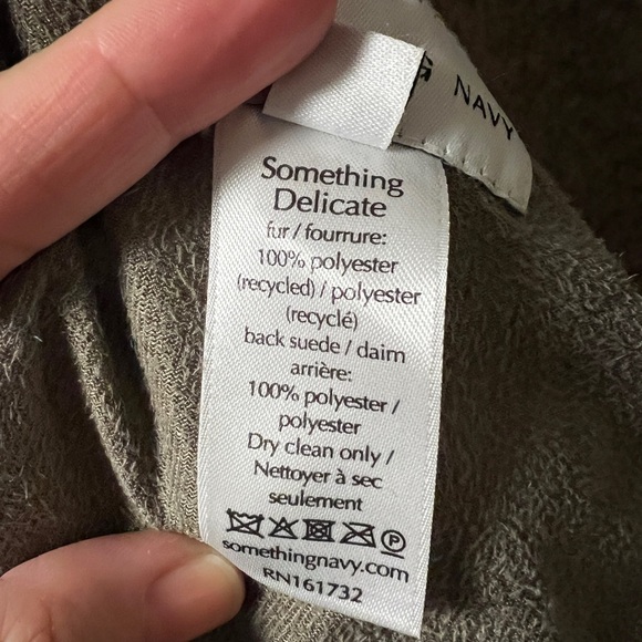 Something Navy Reversible Sherpa Longline Coat - Picture 13 of 14